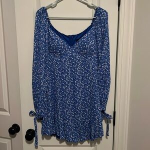 B Darlin Blue Floral Dress